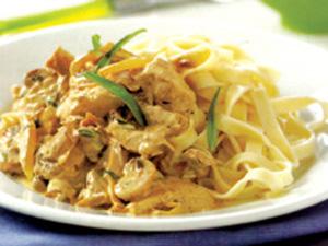 Csirke Stroganoff módra